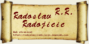 Radoslav Radojičić vizit kartica